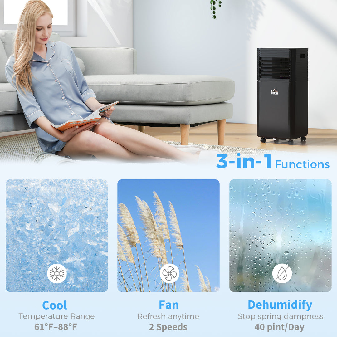 portable AC with dehumidifier and remote control