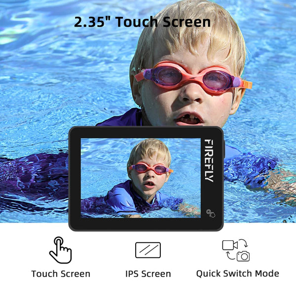 Factory Custom 4K60fps 1080p Action & Sports Camera 30M Underwater Waterproof for Youtube Vlogging 150 Wideangle Motion Videos
