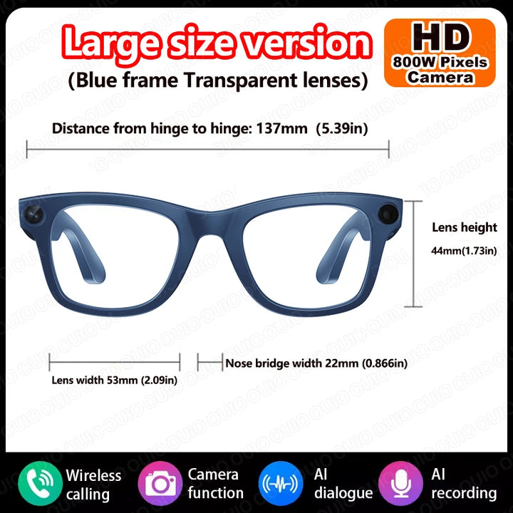 KUMI AI Smart Glasses – Polarized Bluetooth Sunglasses