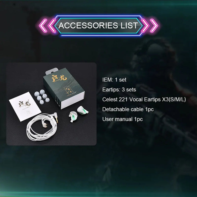 Kinera Celest Wyvern Earphone Cable with Detachable Boom Mic