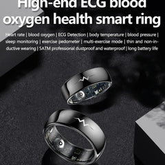 ECG Health Smart Ring – Heart, Blood Oxygen, Sleep Monitor, 5ATM Waterproof