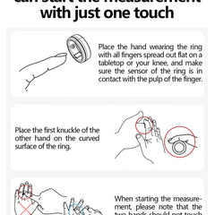 ECG Health Smart Ring – Heart, Blood Oxygen, Sleep Monitor, 5ATM Waterproof