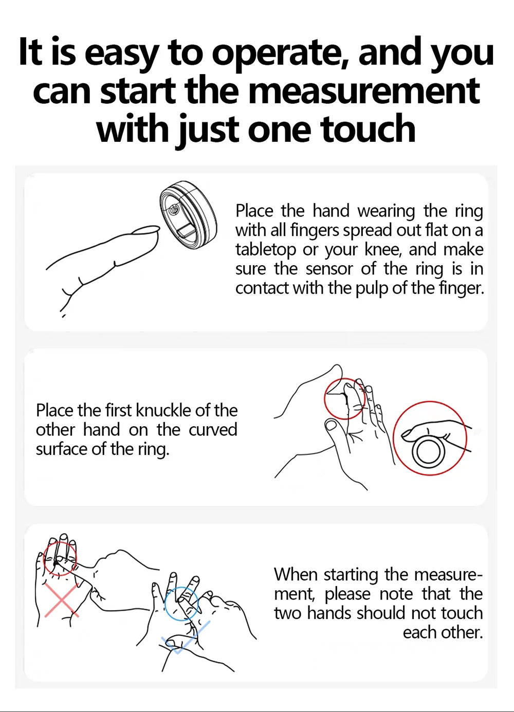 ECG Health Smart Ring – Heart, Blood Oxygen, Sleep Monitor, 5ATM Waterproof