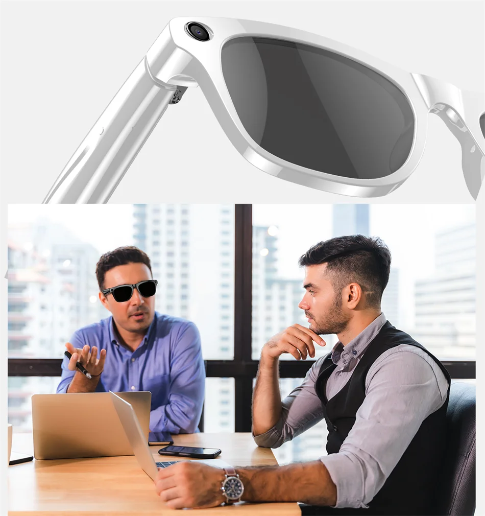 4K AI Smart Glasses with Voice Assistant & 100MP Camera