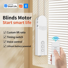 Smart Bluetooth Curtain Motor Electric Curtain Opener Super Silent ，For Bluetooth  APP Short Range Control Compatible with Alexa
