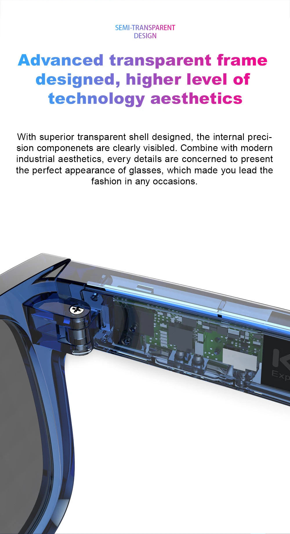 KUMI Meta V1 Smart Bluetooth Sunglasses with AI & Open-Ear Audio