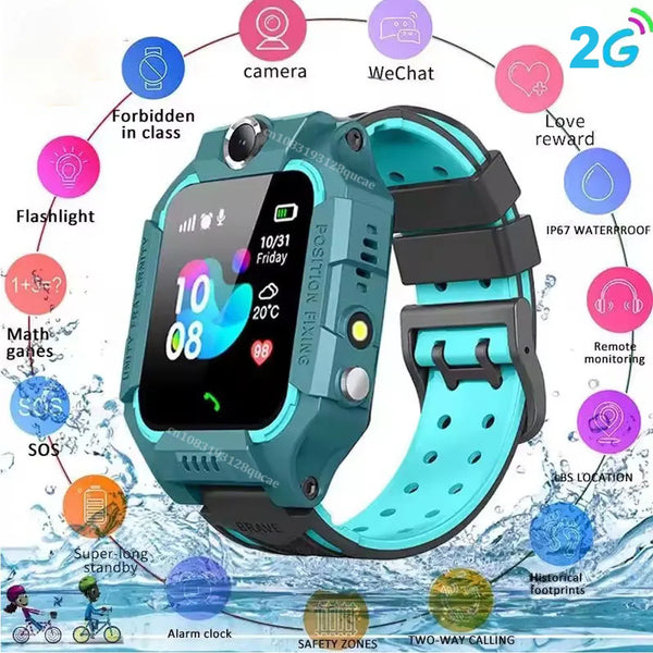 New Kids Smartwatch GPS Location Tracker SOS 2G Sim Call Child Smart Watch Camera IP67 Waterproof Watch Gift For IOS Android New