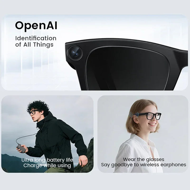 KUMI AI Smart Glasses – Polarized Bluetooth Sunglasses