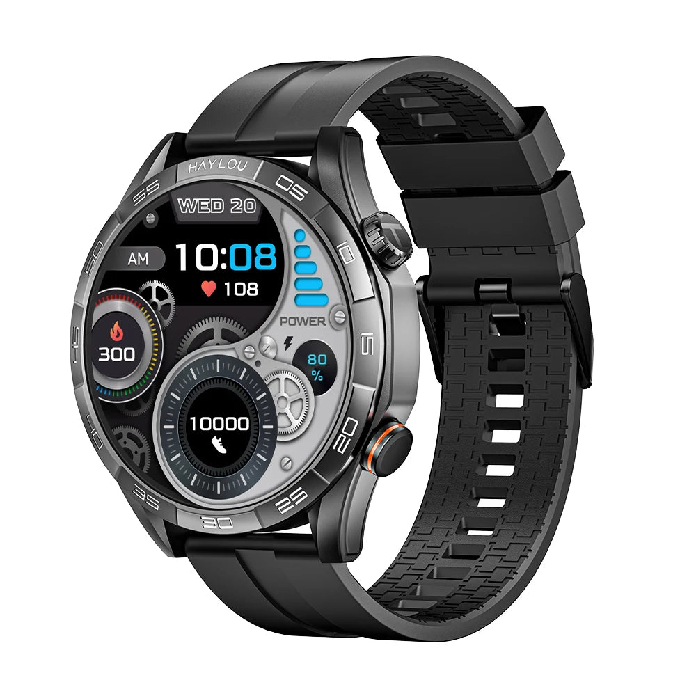 HAYLOU Solar 5 Voice Calling Smartwatch – 1.58" AMOLED, 24H Health Monitor