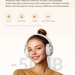 QCY H3 Pro ANC Wireless Headphones – 50dB Noise Canceling, Hi-Res Audio
