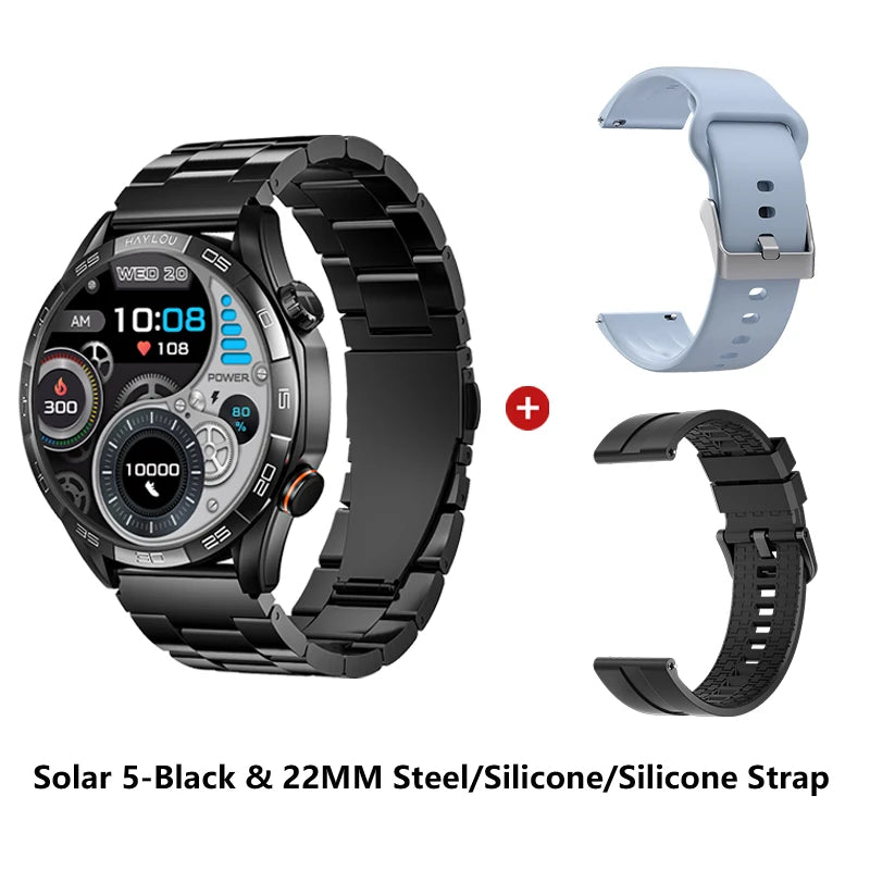 HAYLOU Solar 5 Voice Calling Smartwatch – 1.58" AMOLED, 24H Health Monitor