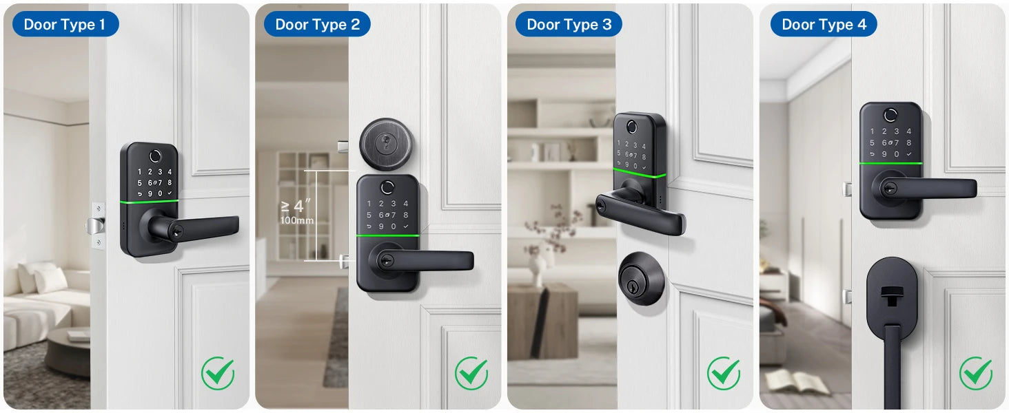 Smart Door Lock with Fingerprint Handle