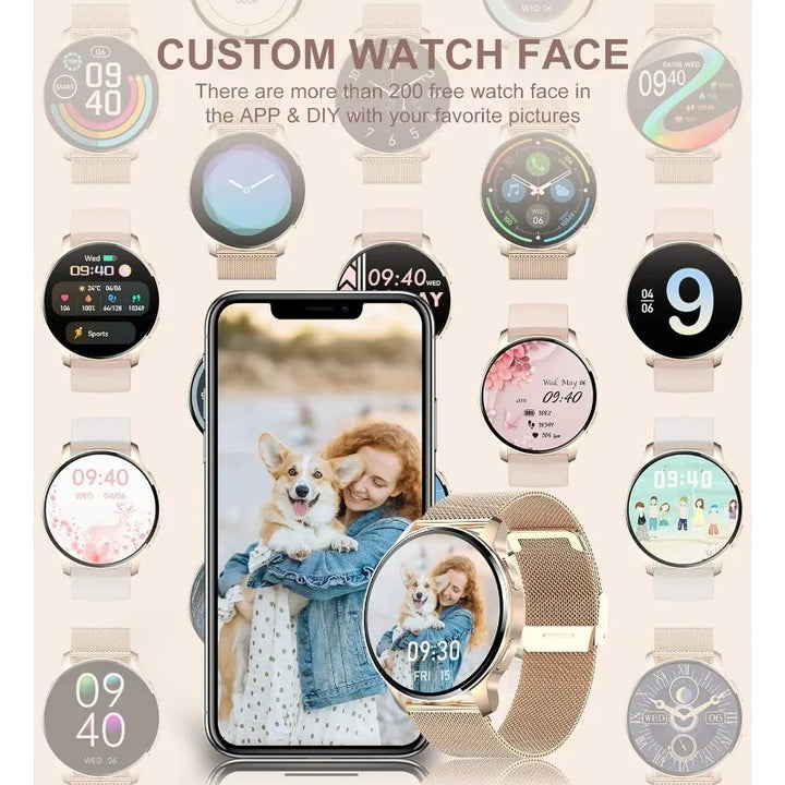 Smart Watch for Women – Call &amp; Fitness Tracker, Waterproof, 1.32" HD
