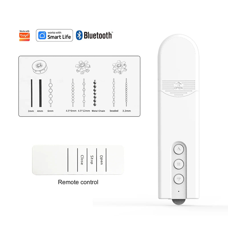 Smart Bluetooth Curtain Motor Electric Curtain Opener Super Silent ，For Bluetooth  APP Short Range Control Compatible with Alexa