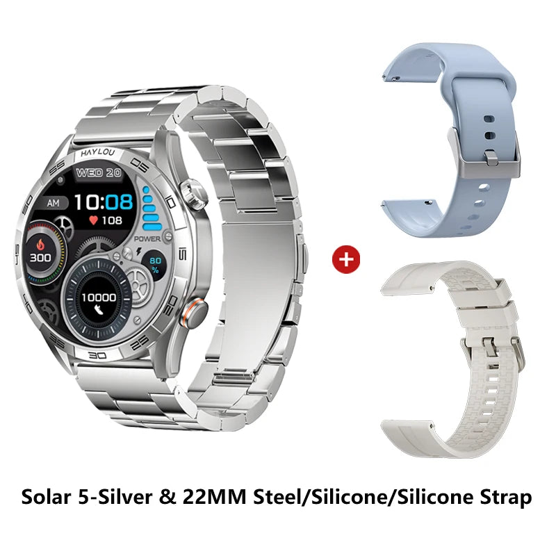HAYLOU Solar 5 Voice Calling Smartwatch – 1.58" AMOLED, 24H Health Monitor