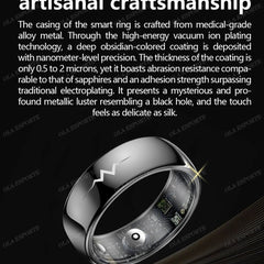 New ECG Monitor Smart Ring 2025 Heart Rate Blood Oxygen Health Monitoring Multi-sport Mode Temperature 3ATM Waterproof Smartring