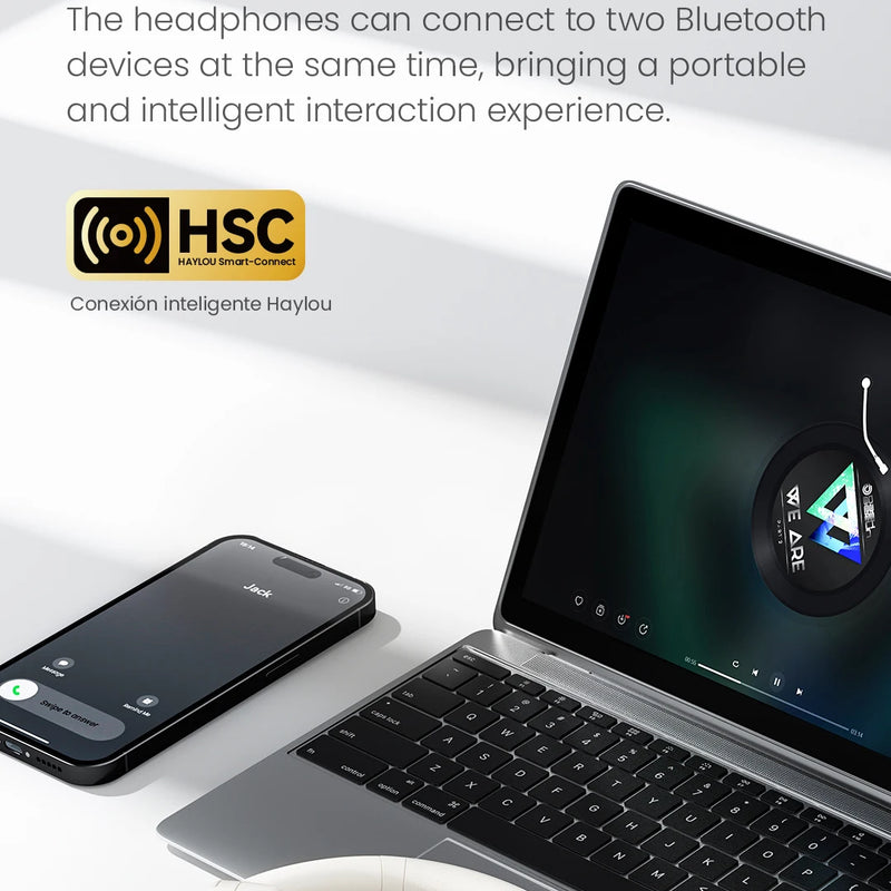 HAYLOU S30 Wireless Bluetooth 5.4 Headphones with ANC & 80H Playtime