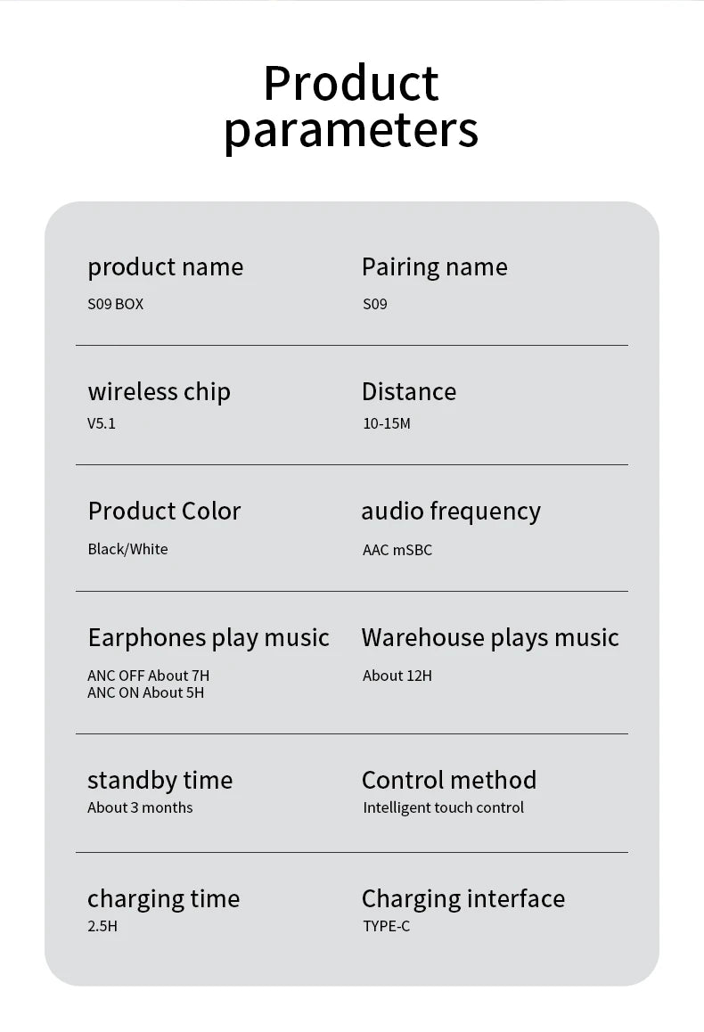 MZYMI S11 ANC True Wireless Earbuds – Bluetooth 5.4, HiFi Sound