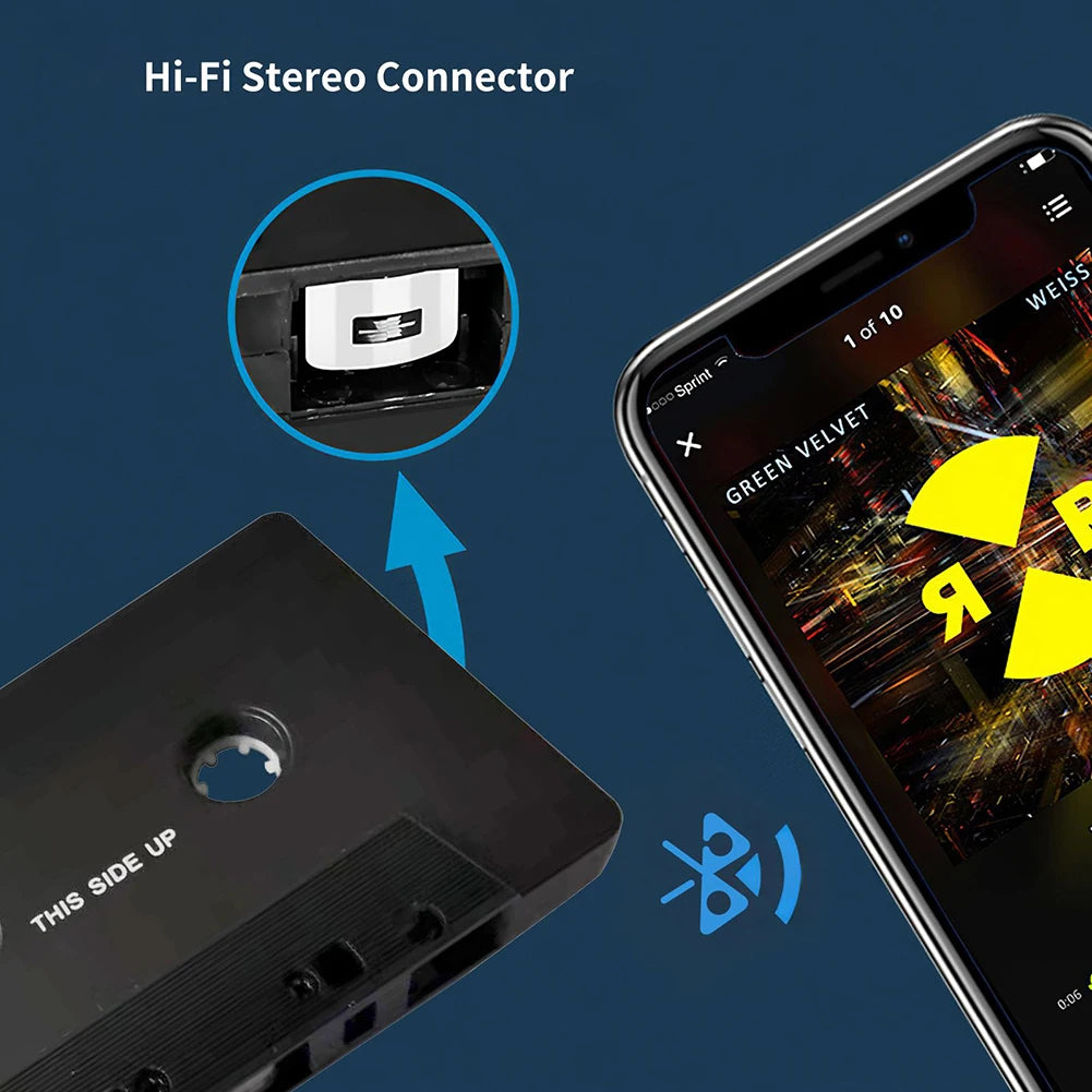 Universal Bluetooth 5.0 Cassette Adapter with Mic