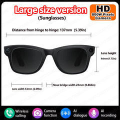 KUMI Meta V1 Smart Glasses Polarized Sunglasses Bluetooth glasses IPX4 Waterproof Open Ear Headphones AI Voice Assistant