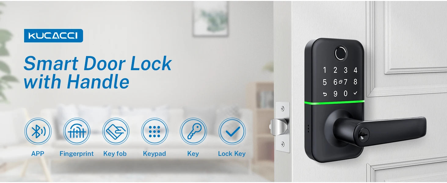 Smart Door Lock with Fingerprint Handle