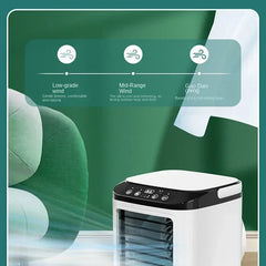 HOMEFISH Air Conditioner Portable Fan Desktop Dual Spray Ultrasonic Atomization 3-Speed Mute Air Cooler Night Light Electric Fan