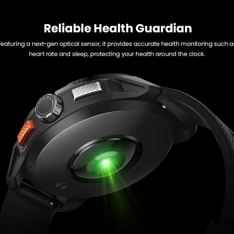 HAYLOU Solar Ultra GPS Smartwatch – 1.6” AMOLED, Bluetooth Calls, 5ATM