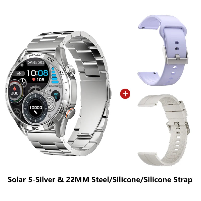 HAYLOU Solar 5 Voice Calling Smartwatch – 1.58" AMOLED, 24H Health Monitor