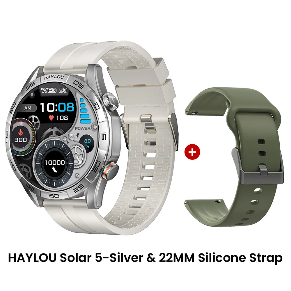 HAYLOU Solar 5 Voice Calling Smartwatch – 1.58" AMOLED, 24H Health Monitor