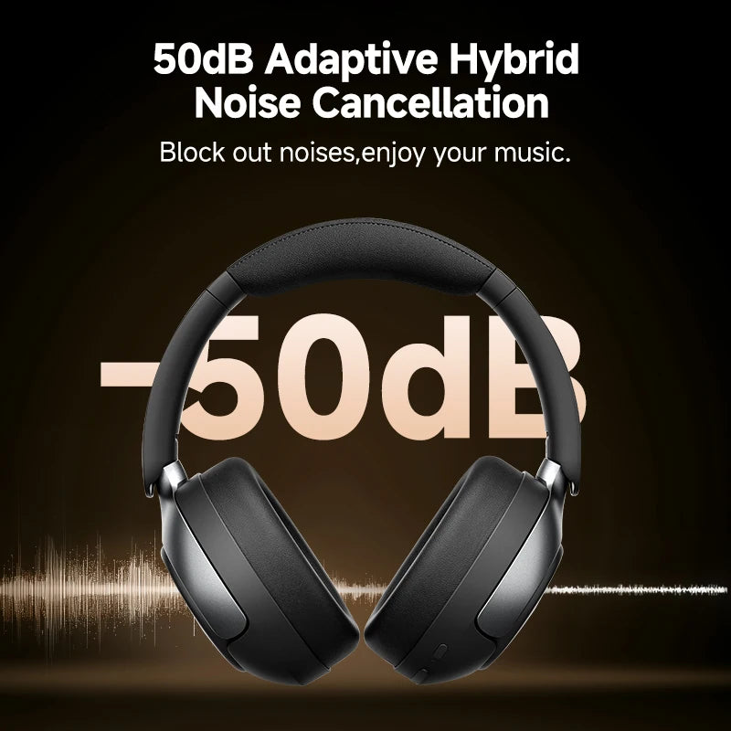QCY H3 Pro ANC Wireless Headphones – 50dB Noise Canceling, Hi-Res Audio