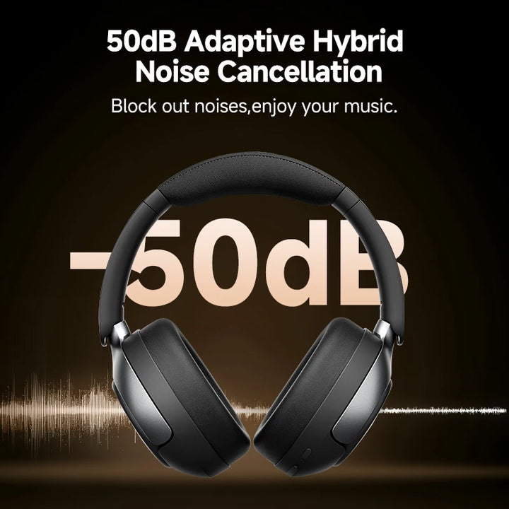 QCY H3 Pro ANC Wireless Headphones – 50dB Noise Canceling, Hi-Res Audio