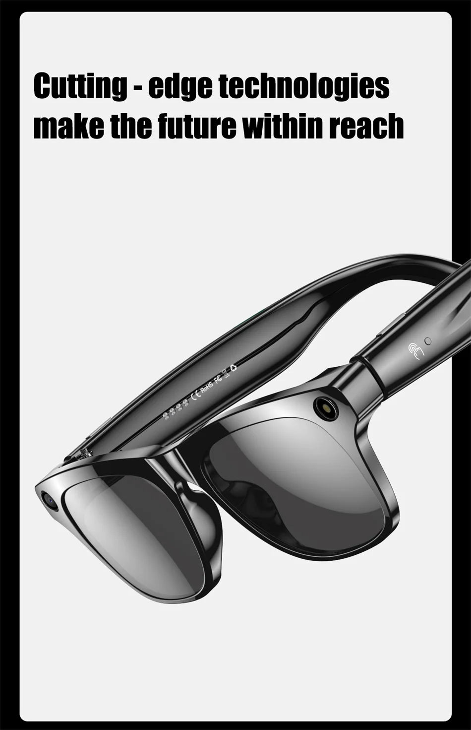 4K AI Smart Glasses with Voice Assistant & 100MP Camera