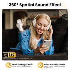 HAYLOU S30 Wireless Bluetooth 5.4 Headphones with ANC & 80H Playtime