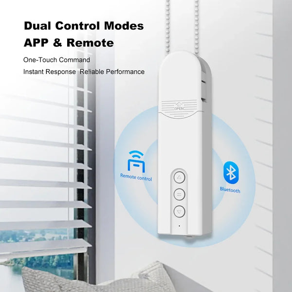 Smart Bluetooth Curtain Motor Electric Curtain Opener Super Silent ，For Bluetooth  APP Short Range Control Compatible with Alexa