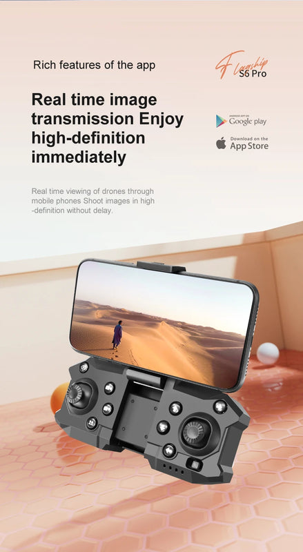 Upgrade S6 Pro 5G Drone – HD Dual Cameras & Obstacle Avoidance Quadcopter