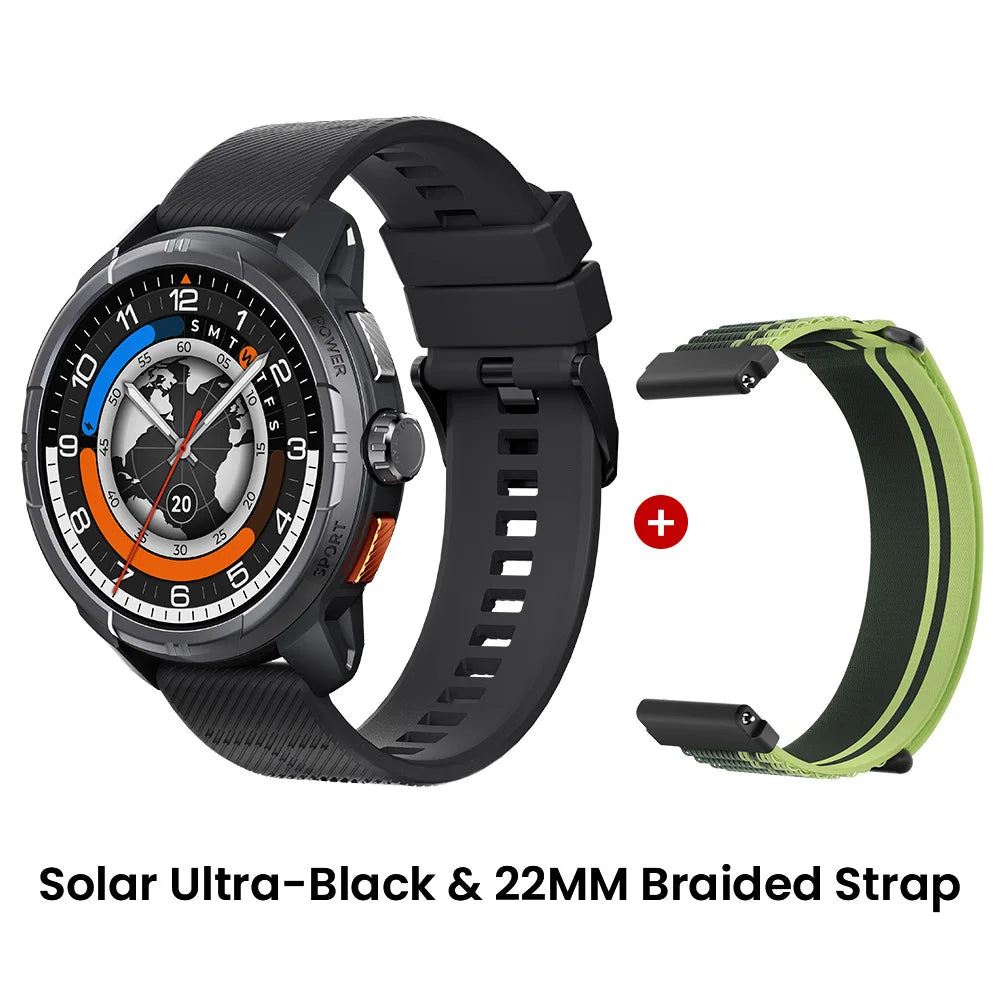 HAYLOU Solar Ultra GPS Smartwatch – 1.6” AMOLED, Bluetooth Calls, 5ATM