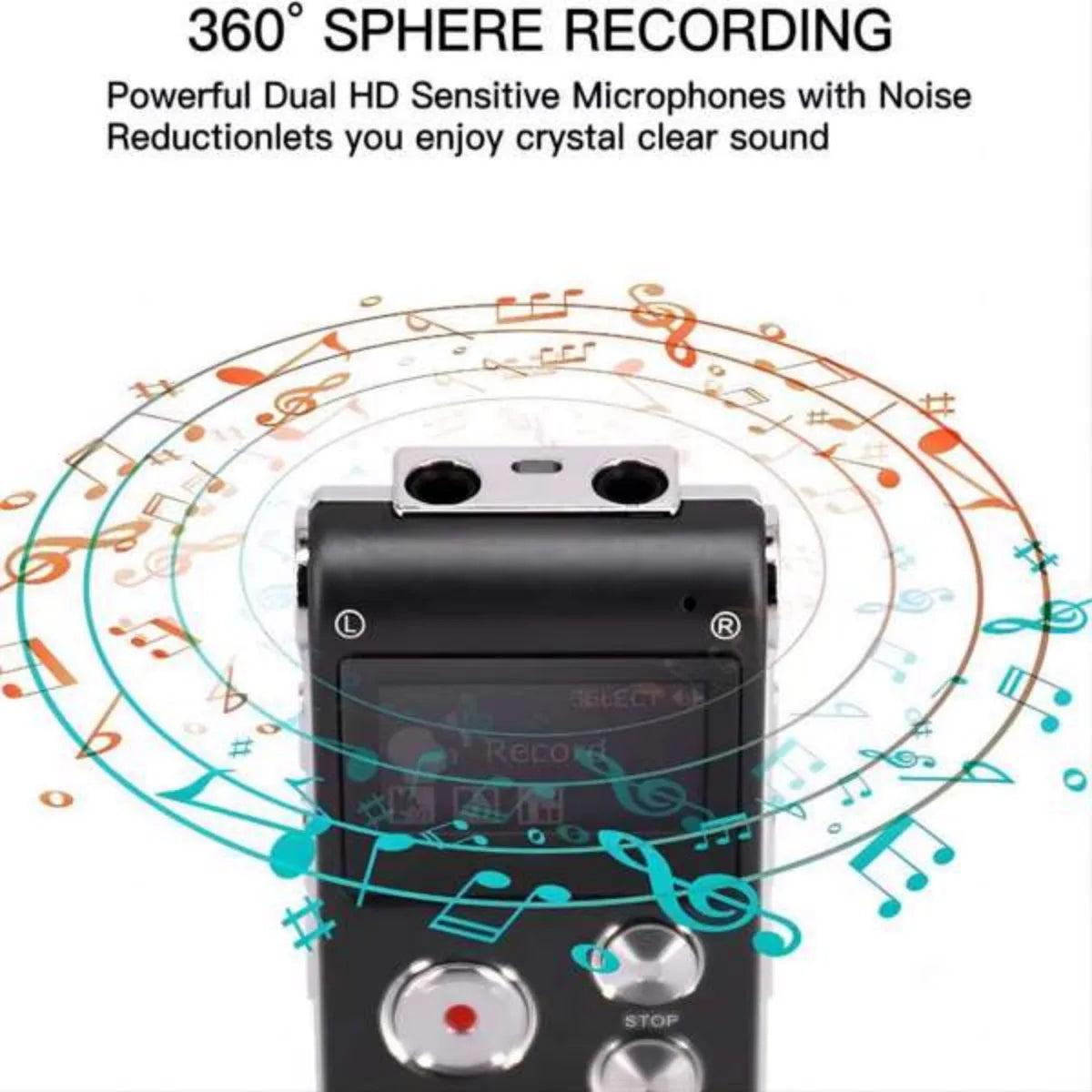 Digital Voice Recorder MP3 Player – 8GB Mini USB Audio Recorder