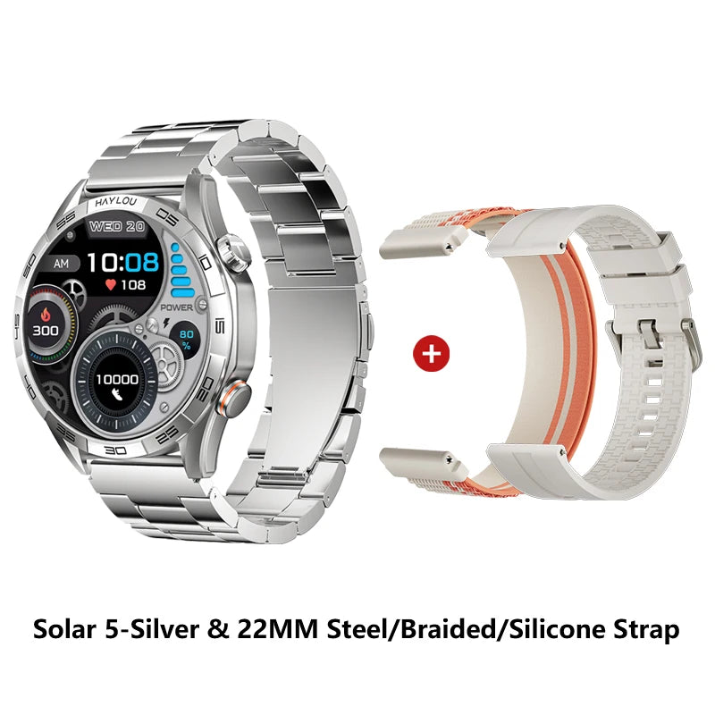 HAYLOU Solar 5 Voice Calling Smartwatch – 1.58" AMOLED, 24H Health Monitor