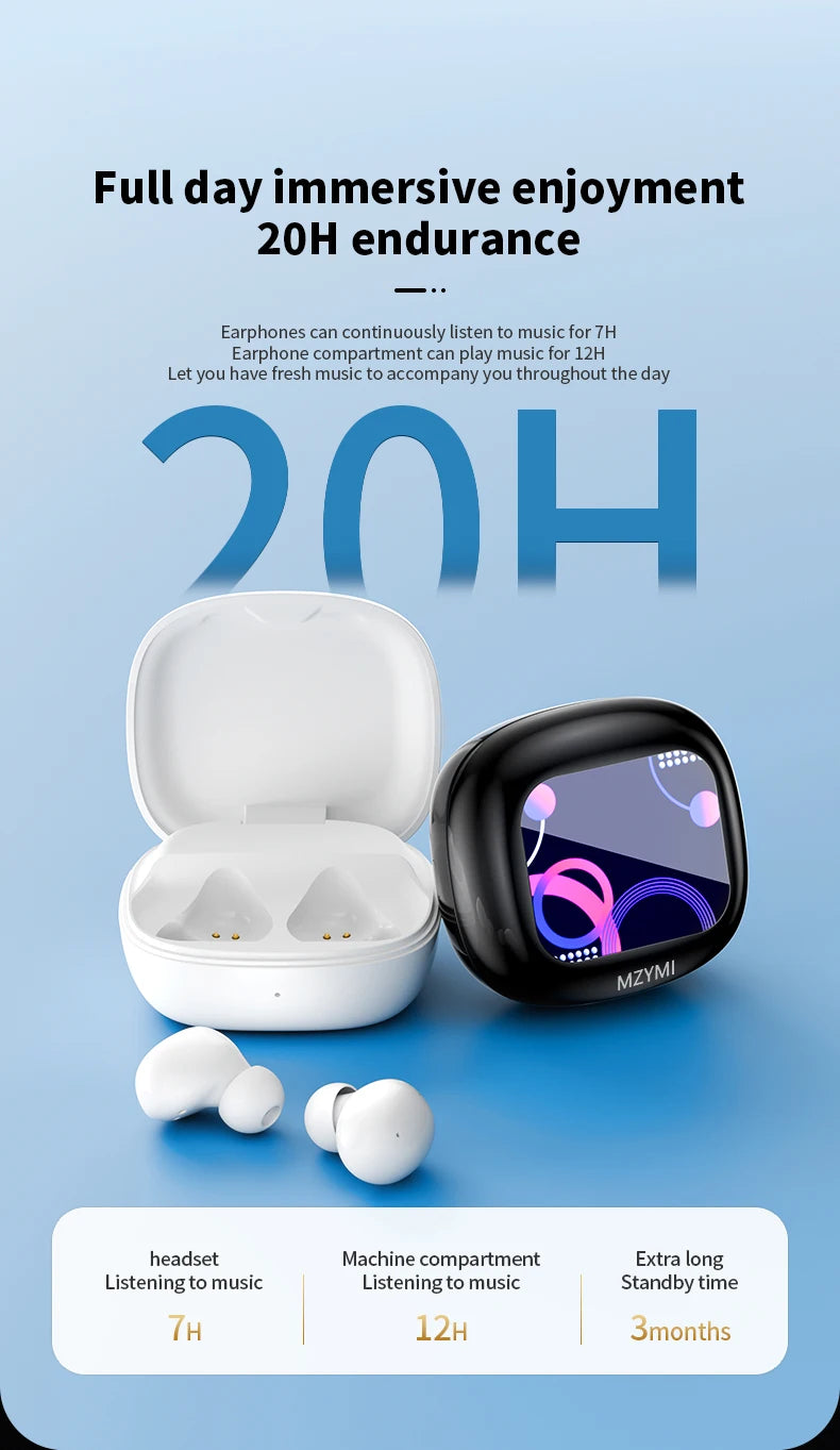 MZYMI S11 ANC True Wireless Earbuds – Bluetooth 5.4, HiFi Sound