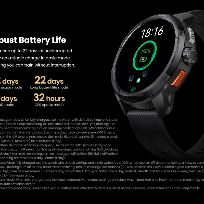 HAYLOU Solar Ultra GPS Smartwatch – 1.6” AMOLED, Bluetooth Calls, 5ATM