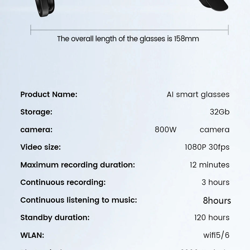 KUMI Meta V1 Smart Glasses Polarized Sunglasses Bluetooth glasses IPX4 Waterproof Open Ear Headphones AI Voice Assistant