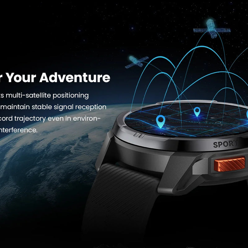 HAYLOU Solar Ultra GPS Smartwatch – 1.6” AMOLED, Bluetooth Calls, 5ATM