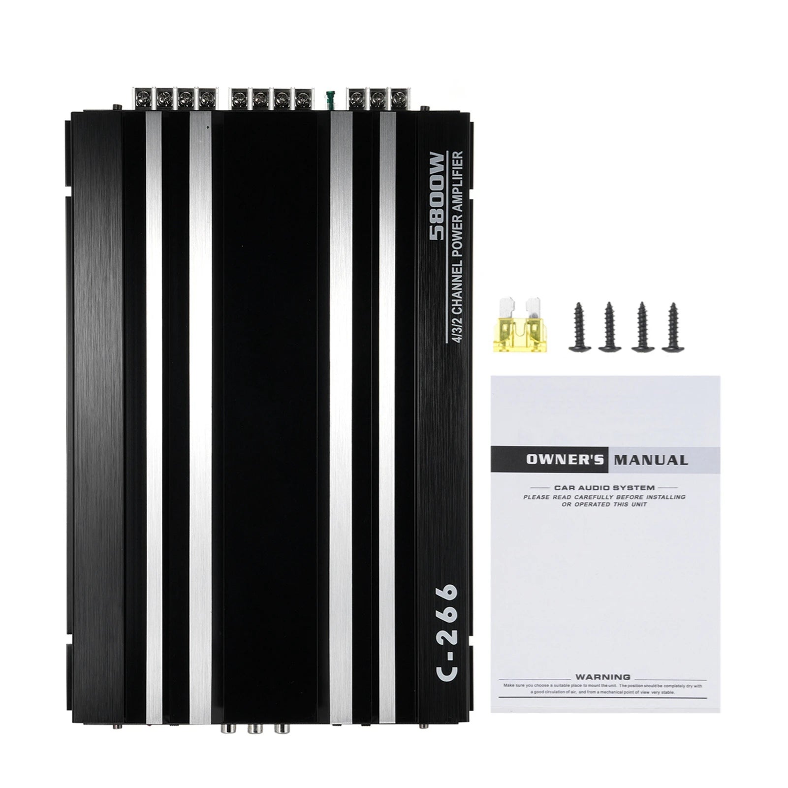 12V 4-Channel High Power Car Audio Amplifier – Aluminum Alloy