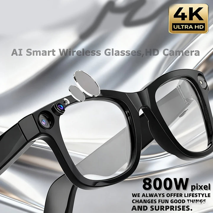 Waterproof Bluetooth smart glasses with AI voice assistant