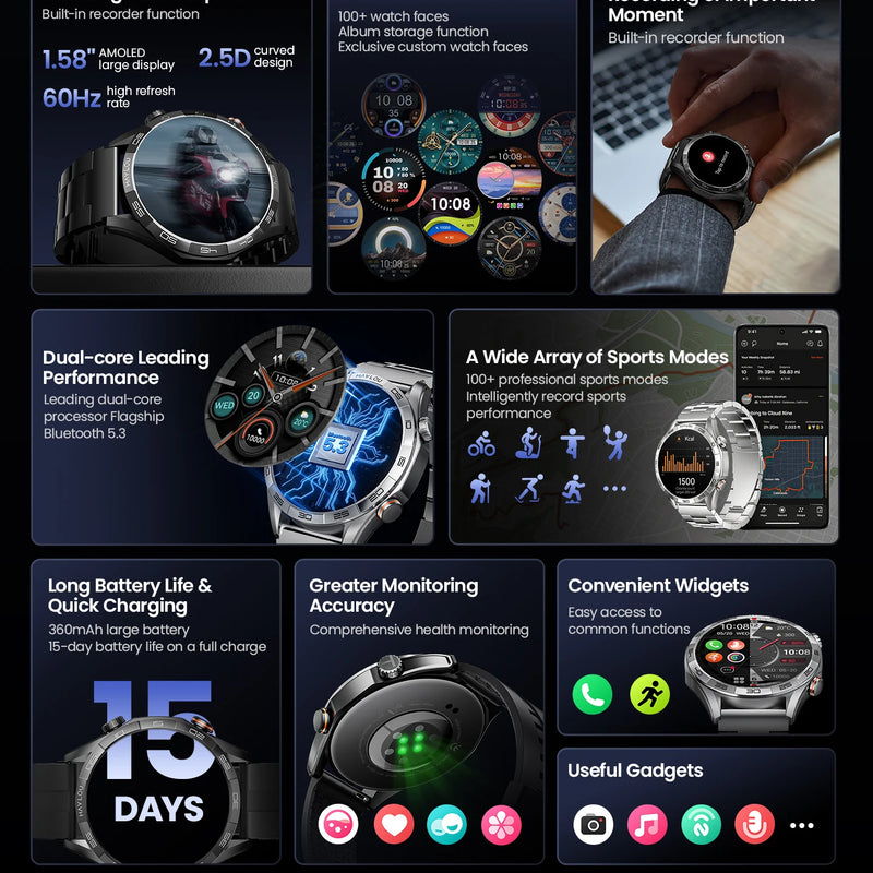 HAYLOU Solar 5 Voice Calling Smartwatch – 1.58
