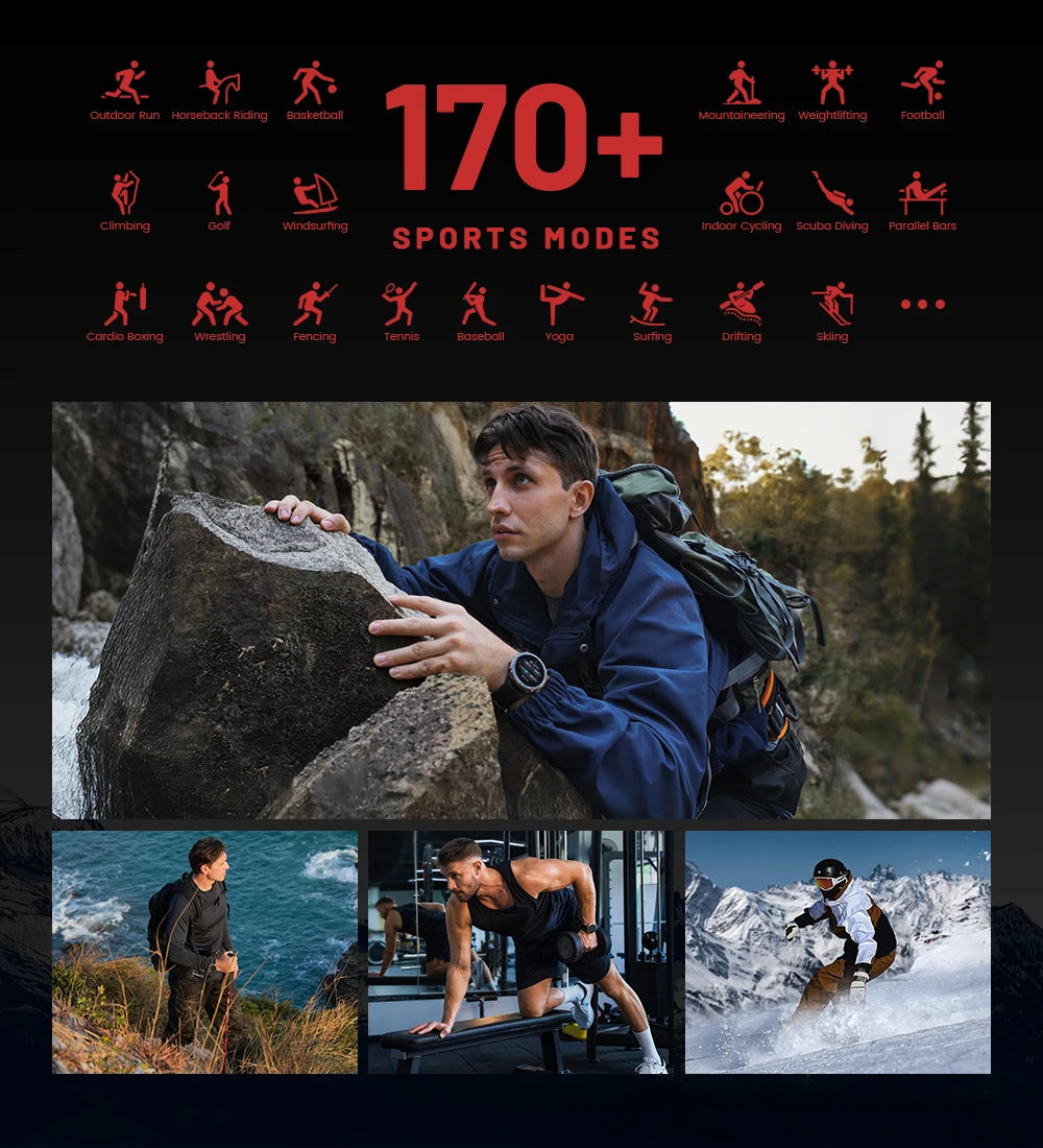 KOSPET TANK T3 Ultra GPS Smartwatch – Compass, Altimeter, Waterproof