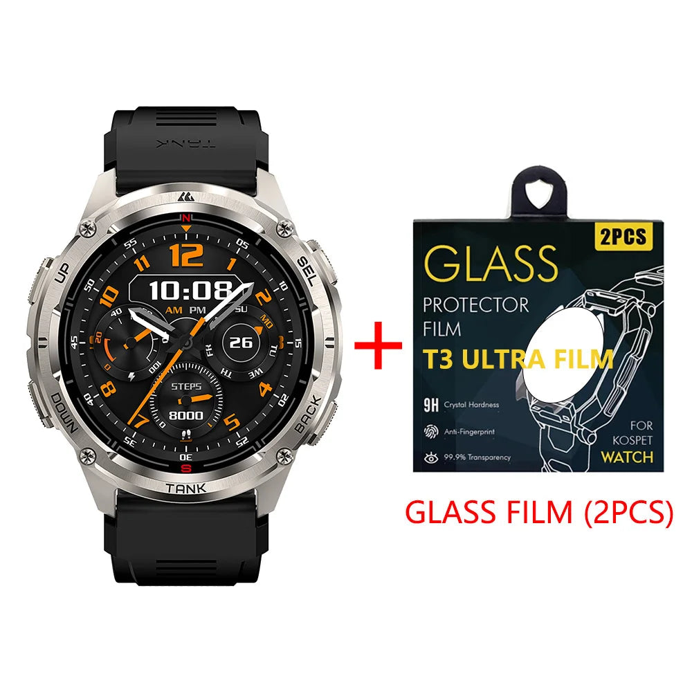 KOSPET TANK T3 Ultra GPS Smartwatch – Compass, Altimeter, Waterproof