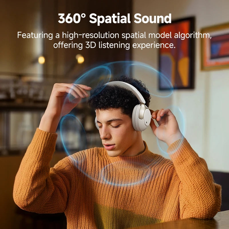 QCY H3 Pro ANC Wireless Headphones – 50dB Noise Canceling, Hi-Res Audio