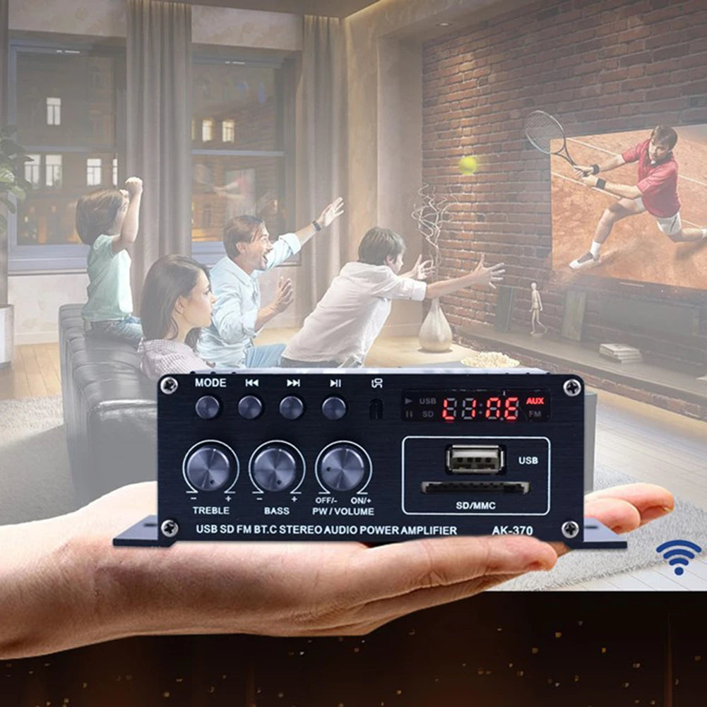 AK-370 2.0 Channel Audio Power Amplifier – 20W+20W, USB OTG Input