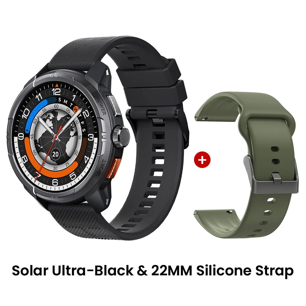 HAYLOU Solar Ultra GPS Smartwatch – 1.6” AMOLED, Bluetooth Calls, 5ATM